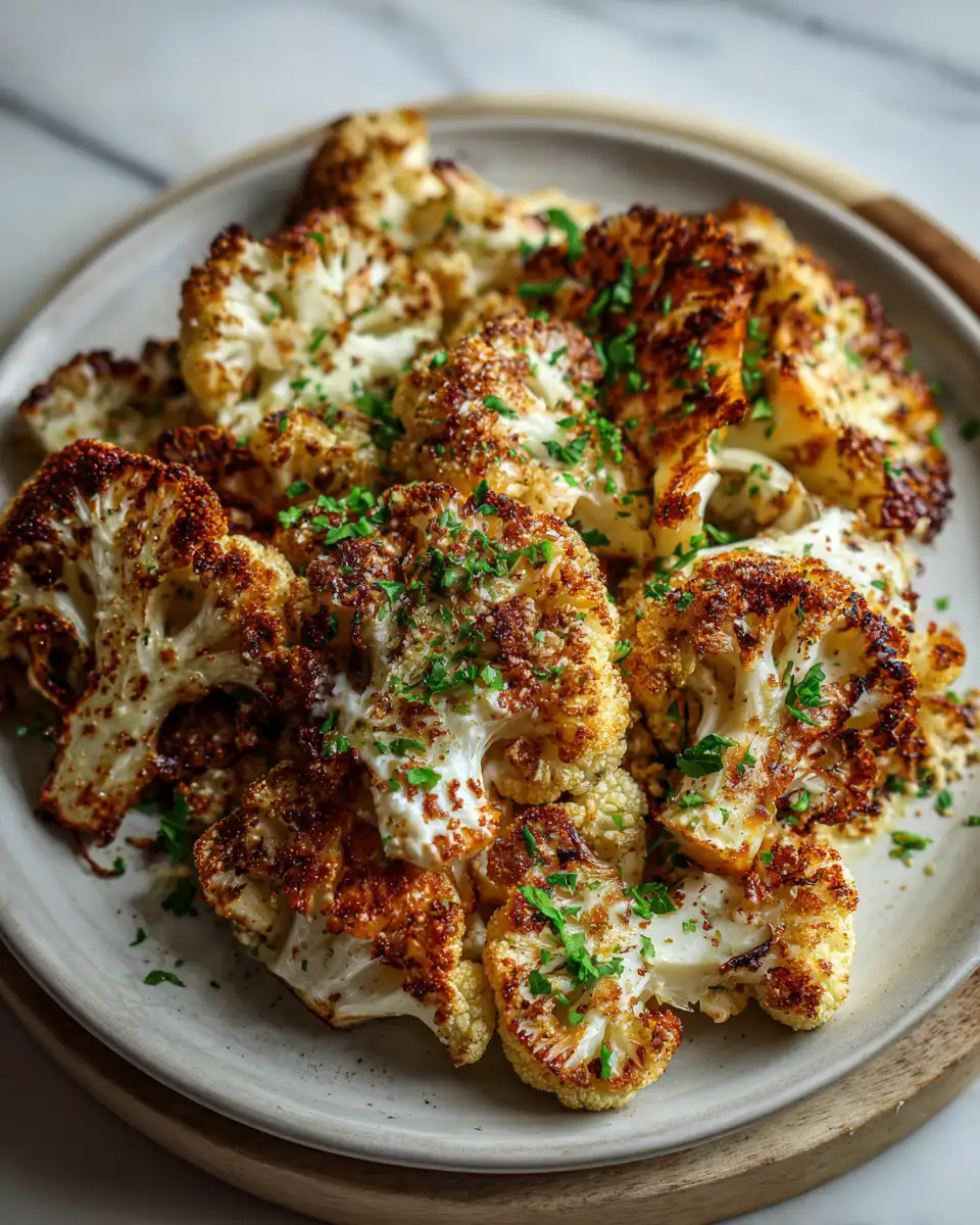 Final dish - Perfectly Crispy Roasted Cauliflower Recipe That Will Blow Your Mind