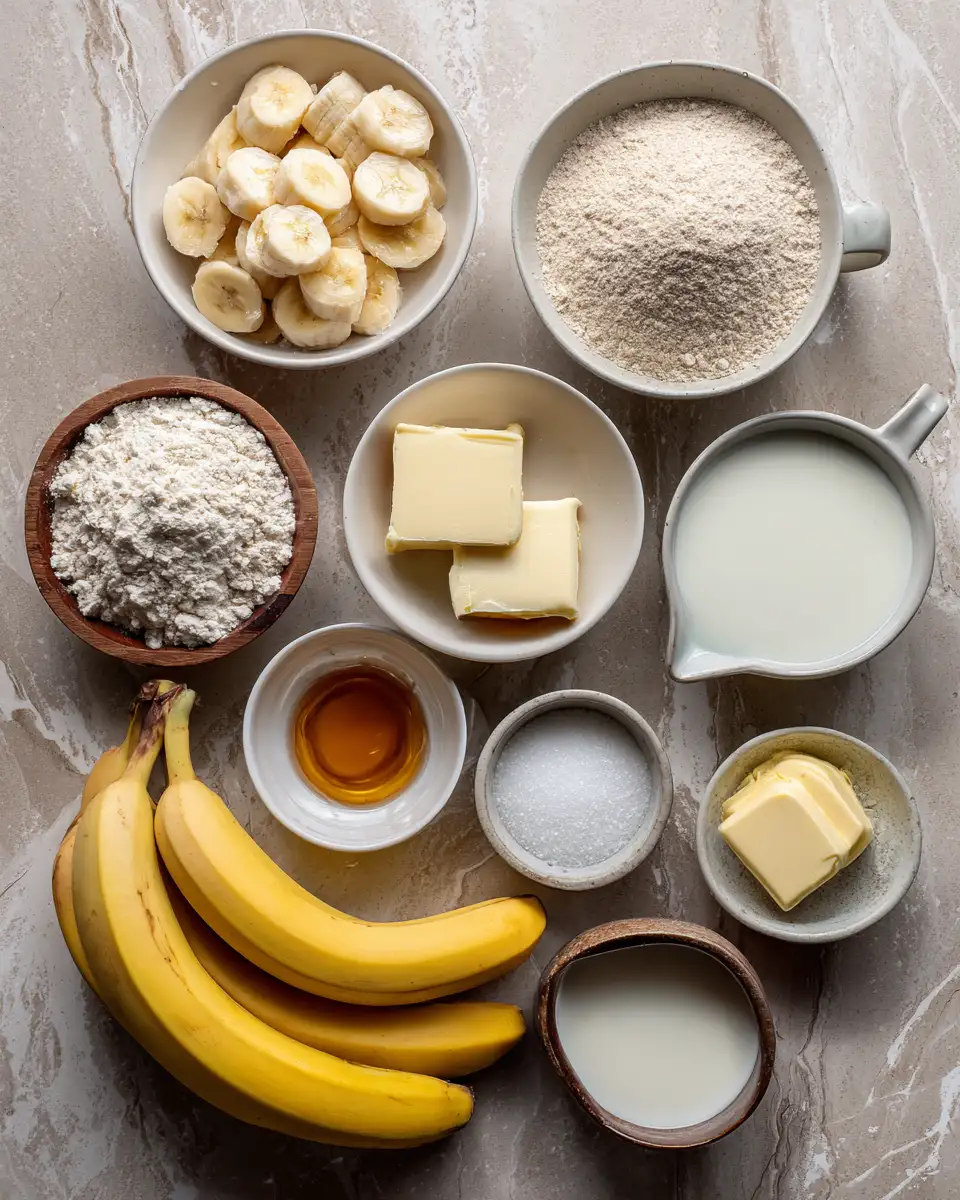 Ingredients for Irresistible Southern Banana Cobbler Recipe That Will Warm Your Soul