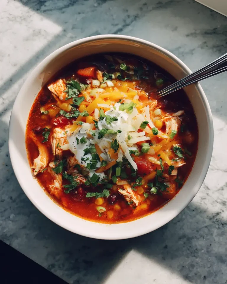 Hearty Southwestern Chicken and Bean Enchilada Soup Recipe - Featured Image