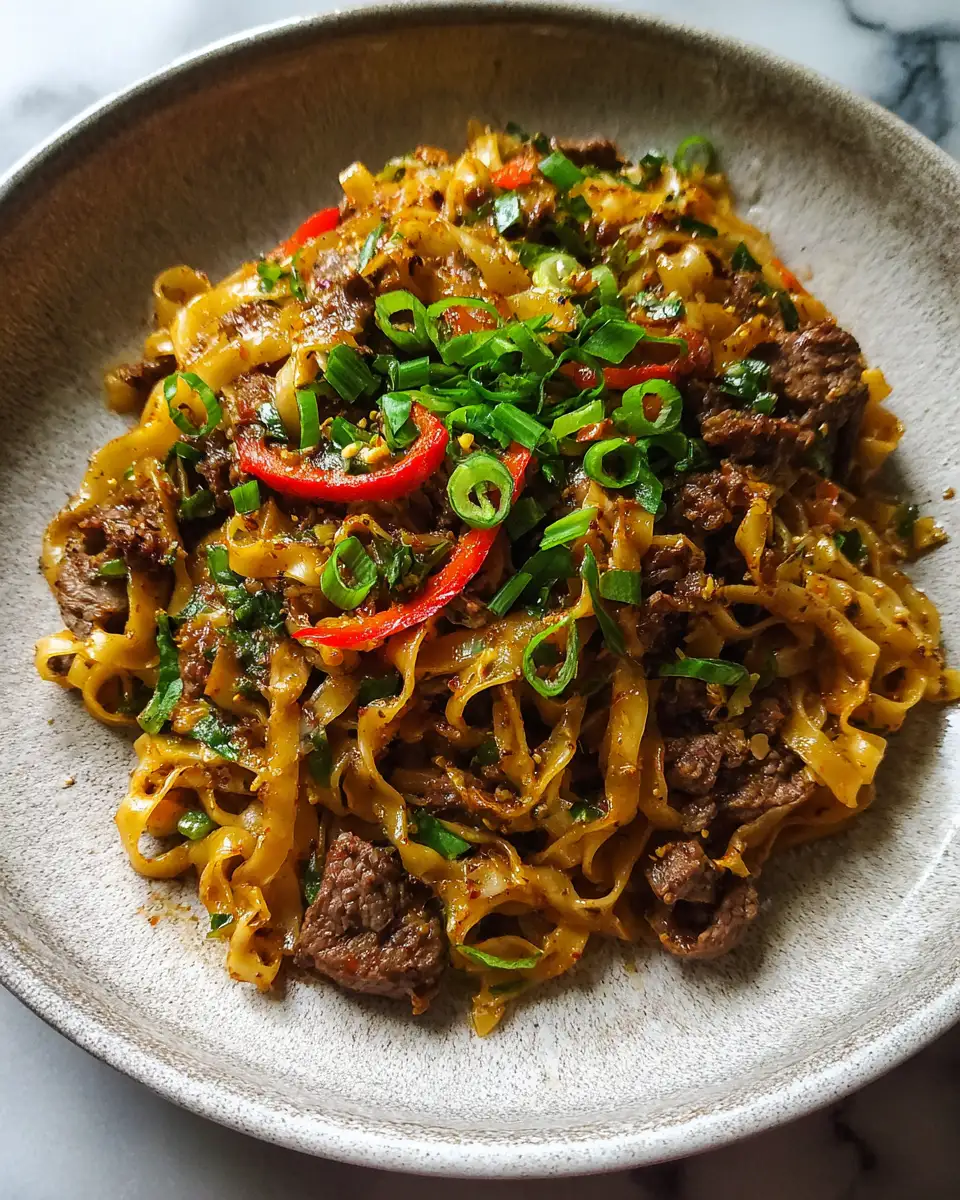 Fiery Flavors Unleashed Spicy Thai-Inspired Beef Noodles to Savor 6 Final dish - Fiery Flavors Unleashed Spicy Thai-Inspired Beef Noodles to Savor