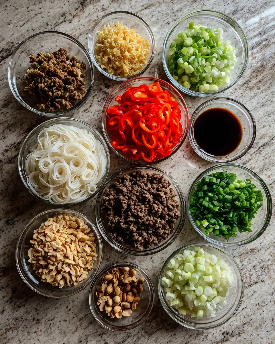 Fiery Flavors Unleashed Spicy Thai-Inspired Beef Noodles to Savor 4 Ingredients for Fiery Flavors Unleashed Spicy Thai-Inspired Beef Noodles to Savor