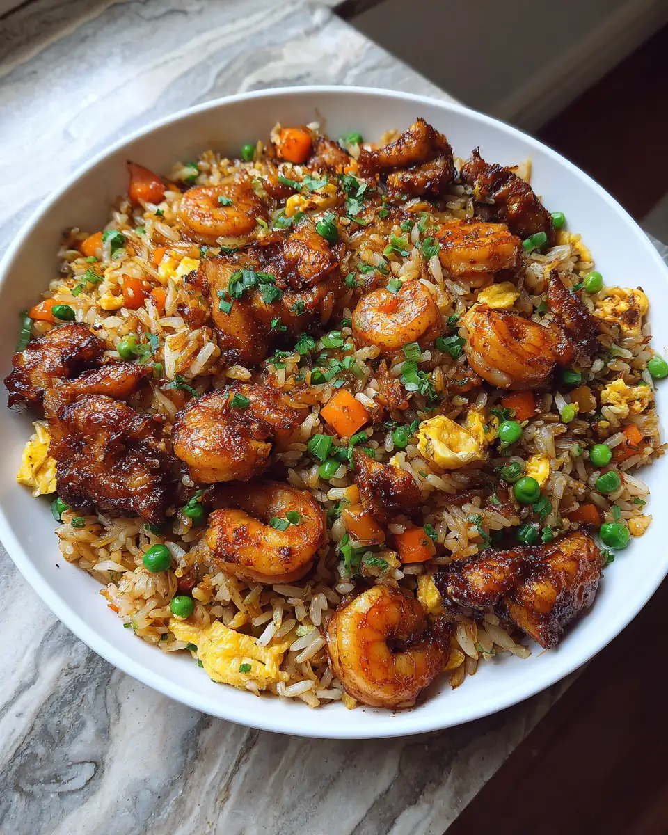 Irresistible Sticky Honey Chicken and Shrimp Fried Rice Recipe 6 Final dish - Irresistible Sticky Honey Chicken and Shrimp Fried Rice Recipe