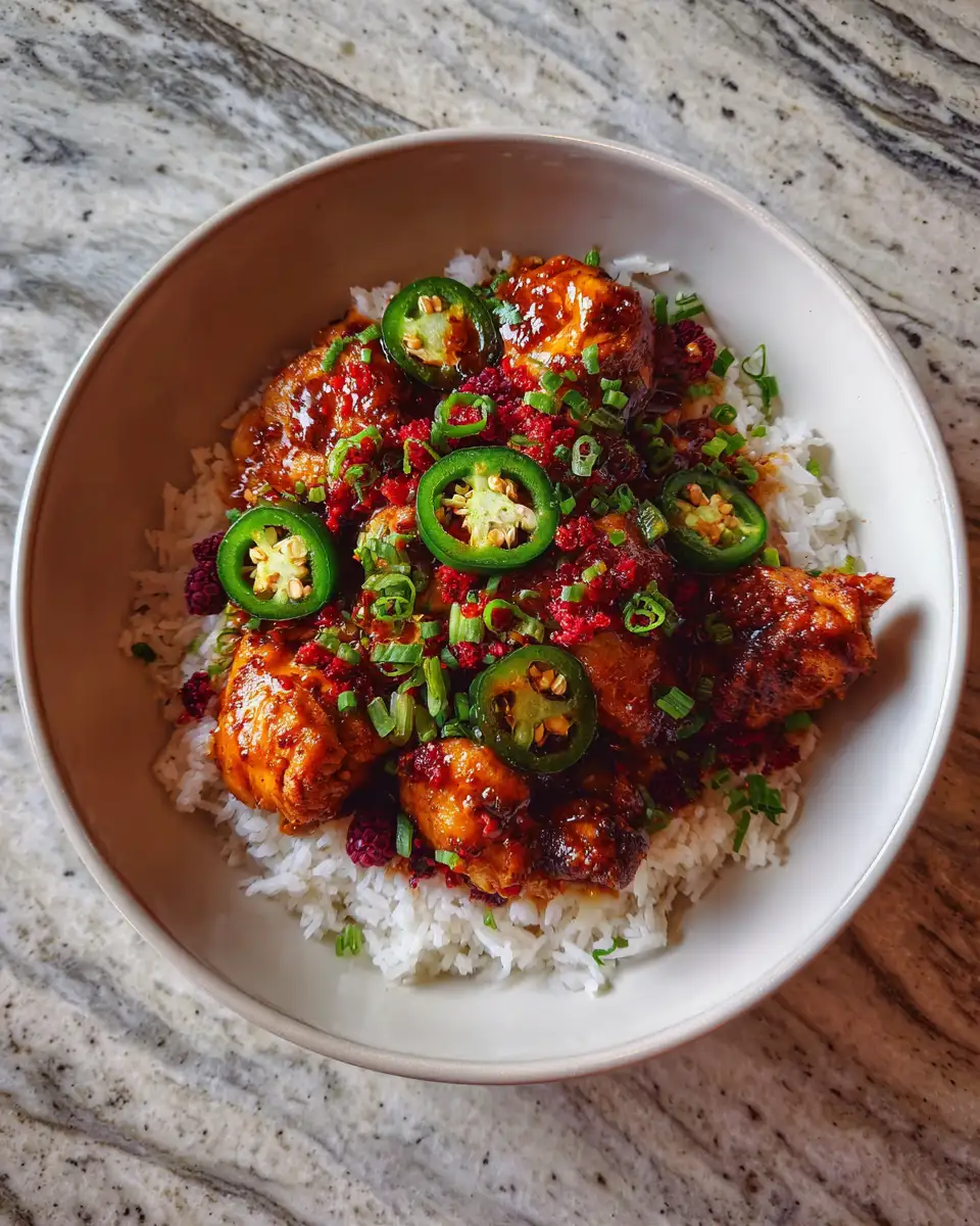 Final dish - Sweet and Spicy Jalapeño Raspberry Chicken Recipe That Will Ignite Your Taste Buds