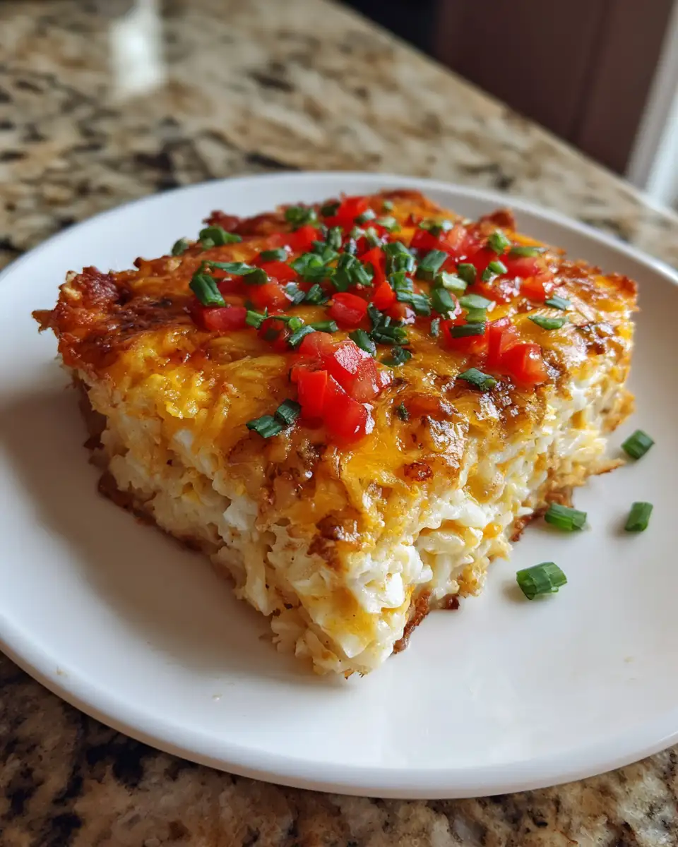 Final dish - Ultimate Taco Crock Pot Hashbrown Casserole Recipe for Easy Delicious Meals