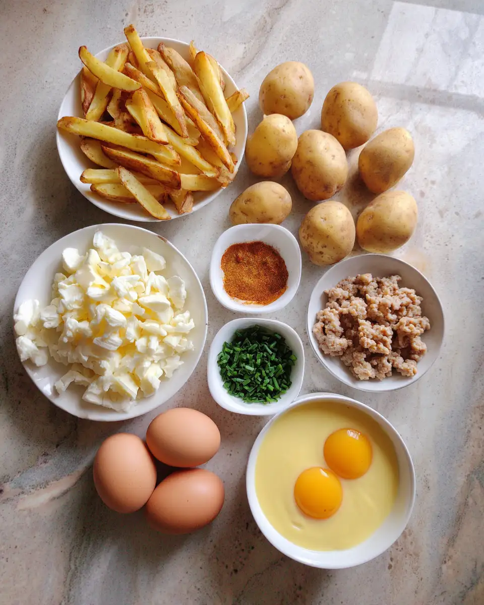 Ingredients for Ultimate Breakfast Poutine with Creamy Hollandaise Sauce You Need to Try