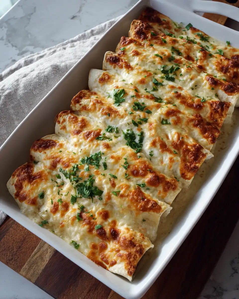 Creamy White Chicken Enchiladas Recipe That Will Steal Your Heart - Featured Image