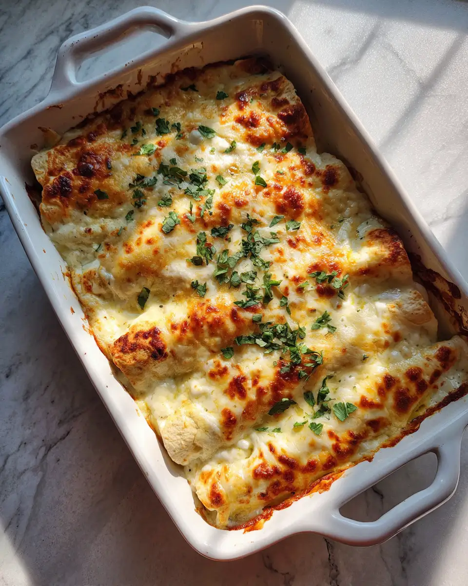 Creamy White Chicken Enchiladas Recipe That Will Steal Your Heart 6 Final dish - Creamy White Chicken Enchiladas Recipe That Will Steal Your Heart