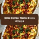 Ultimate Comfort Food Bacon Cheddar Mashed Potato Casserole Recipe