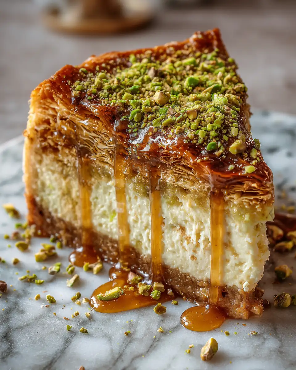 Decadent Baklava Pistachio Cheesecake Recipe You Have to Try - Featured Image
