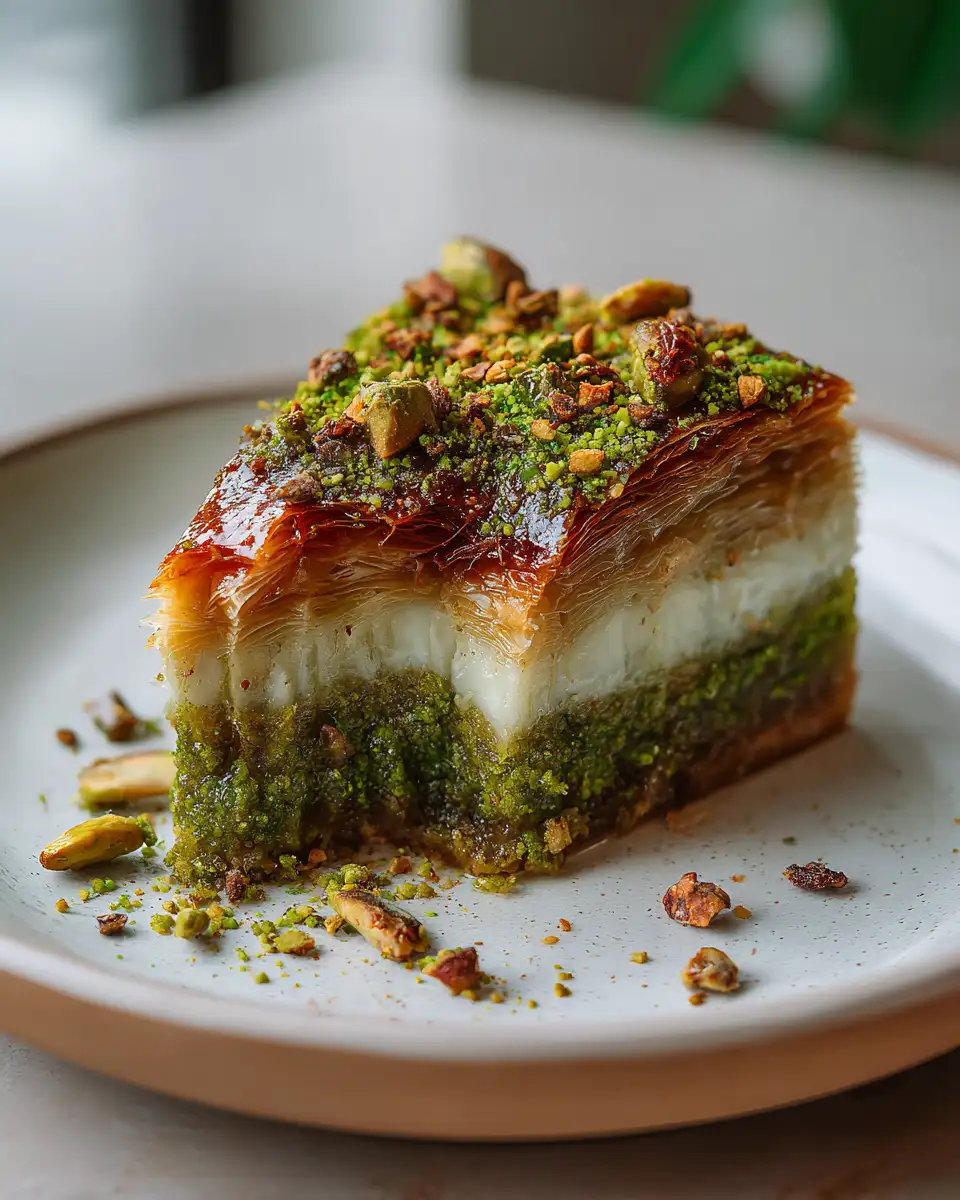 Final dish - Decadent Baklava Pistachio Cheesecake Recipe You Have to Try