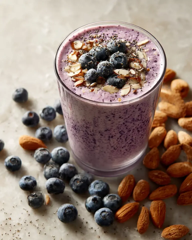 Boost Your Morning Energy with a Creamy Blueberry Almond Smoothie - Featured Image