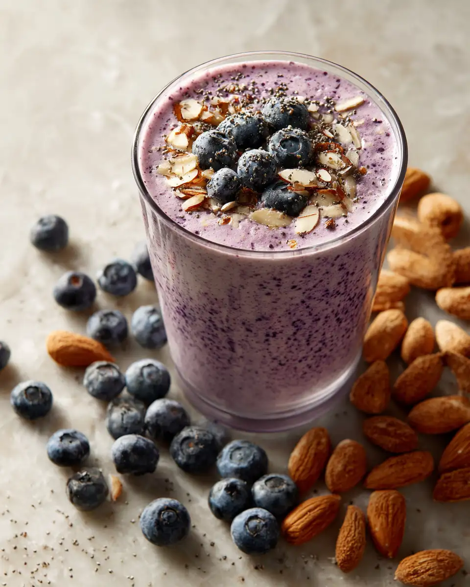 Boost Your Morning Energy with a Creamy Blueberry Almond Smoothie - Featured Image