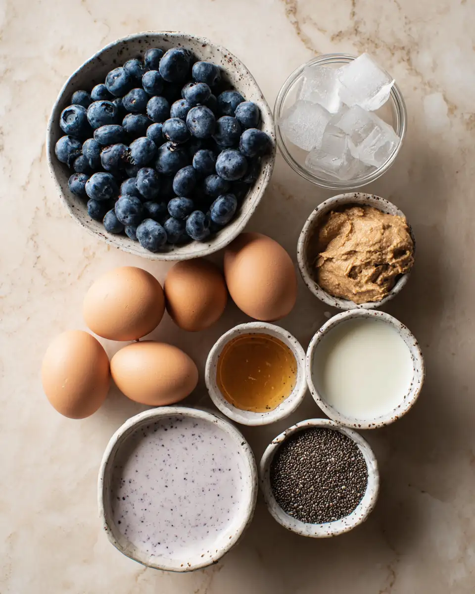Ingredients for Boost Your Morning Energy with a Creamy Blueberry Almond Smoothie