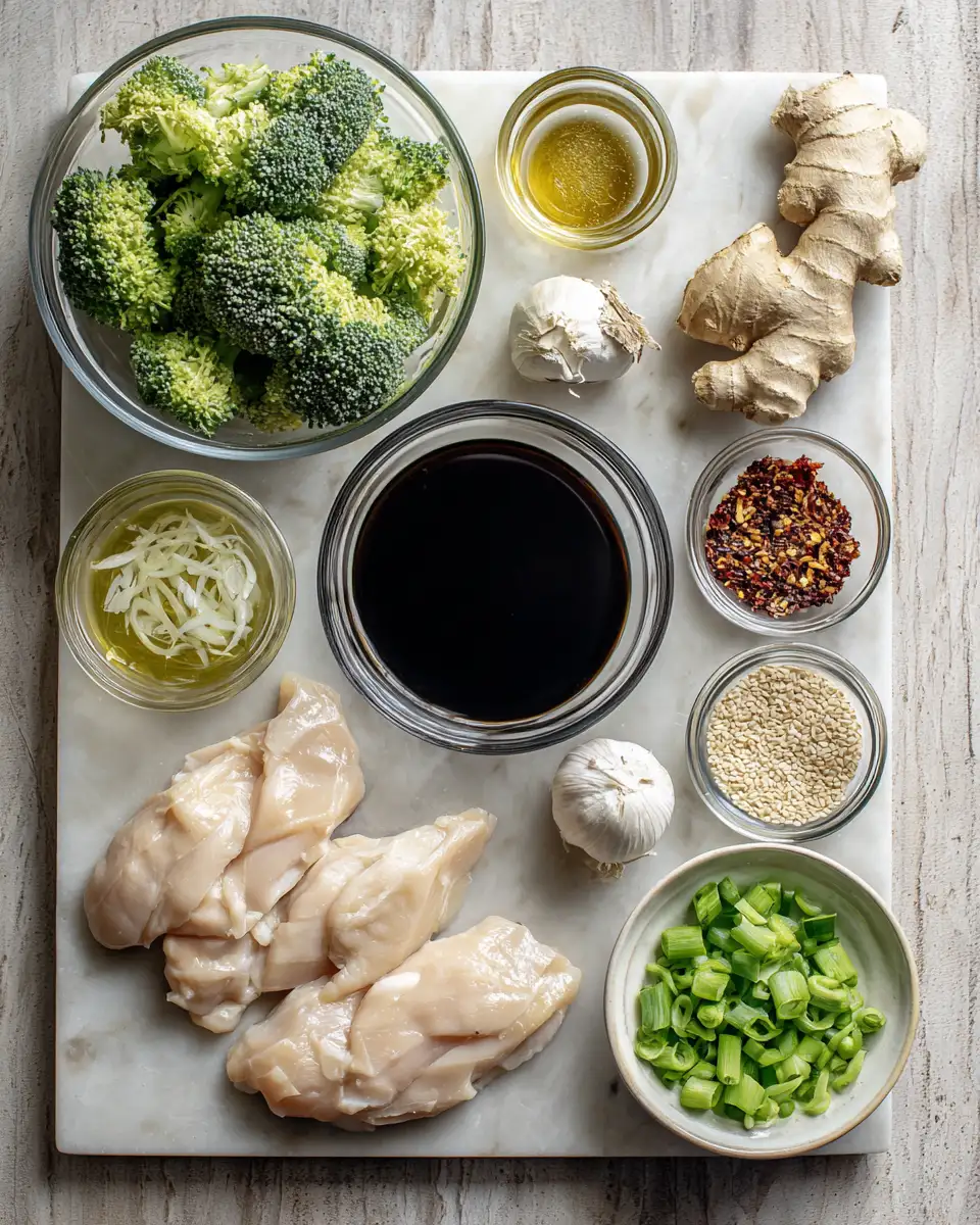Ingredients for Quick and Easy Chicken & Broccoli Stir-fry Recipe for Busy Weeknights