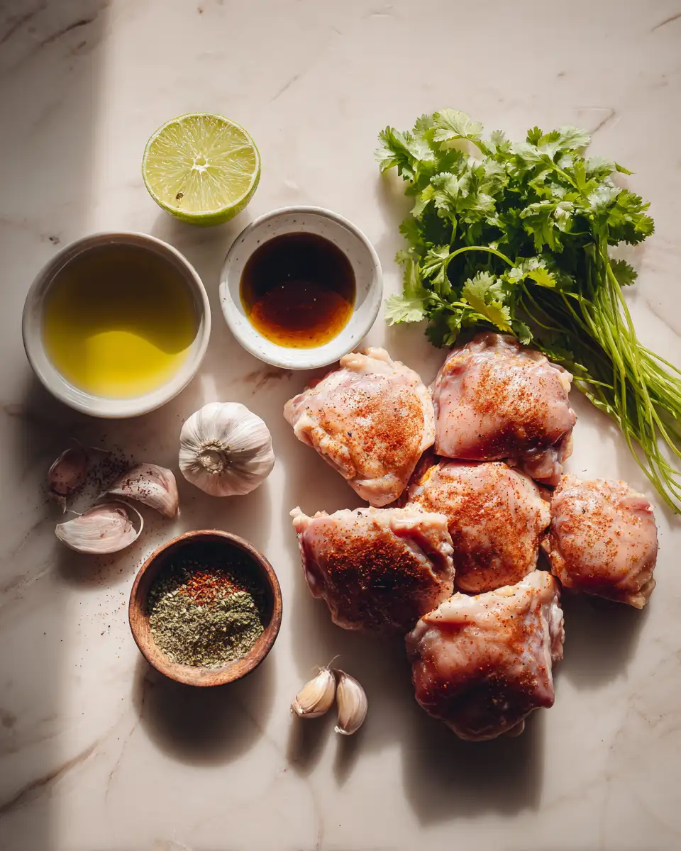 Ingredients for Chipotle Honey Chicken Thighs Loaded with Protein for a Flavor-Packed Power Meal