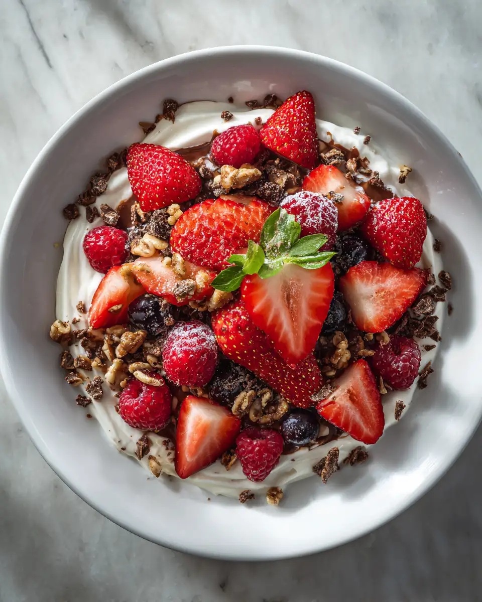 Final dish - Indulge in Bliss with a Decadent Chocolate Granola Yogurt Bowl