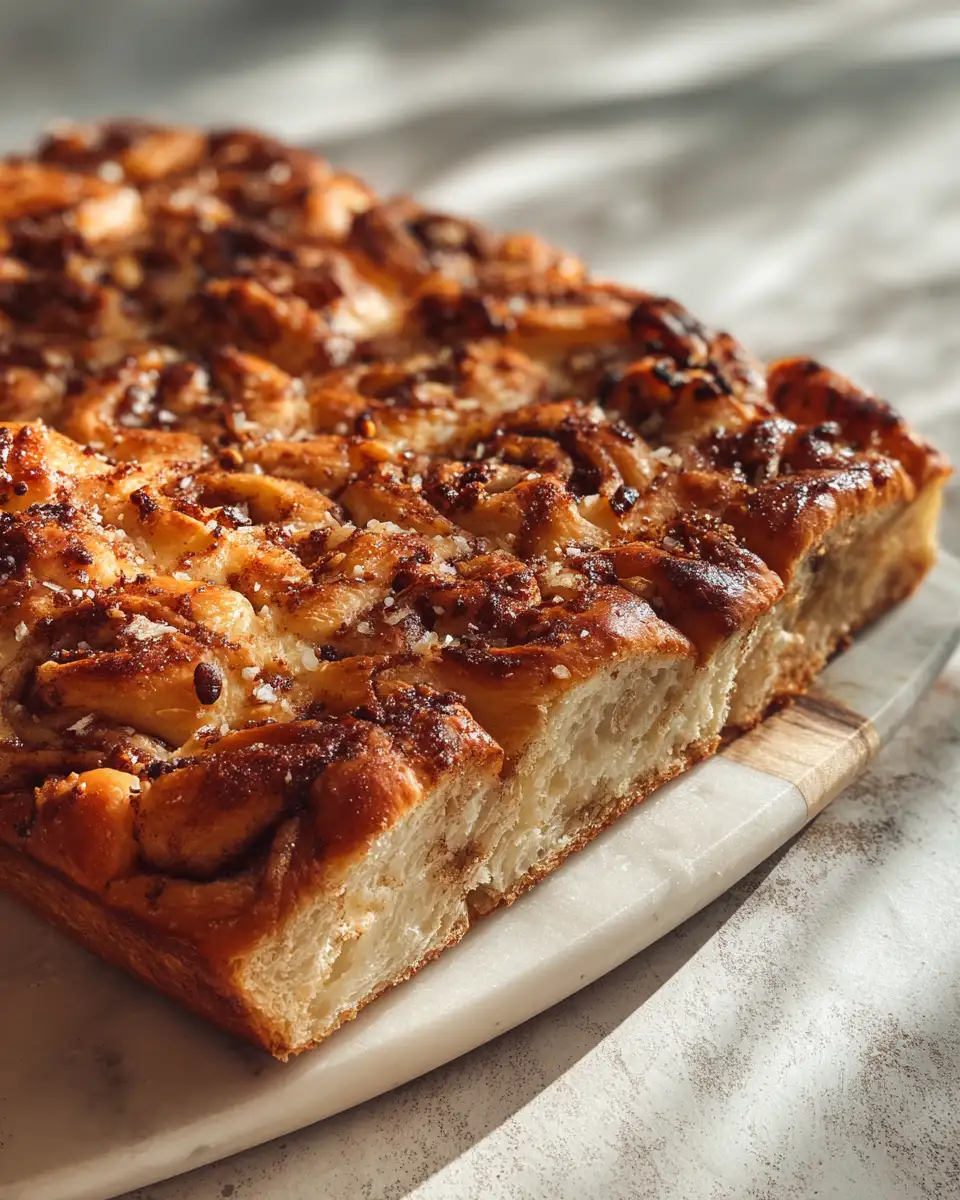 Final dish - Irresistible Cinnamon Roll Focaccia Recipe You Have to Try