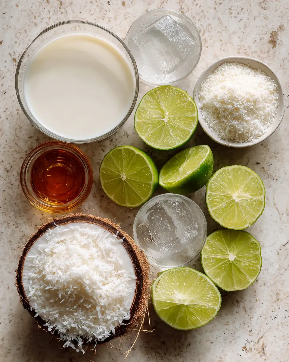 Ingredients for Coconut Lime Refresher The Ultimate Tropical Drink to Beat the Heat