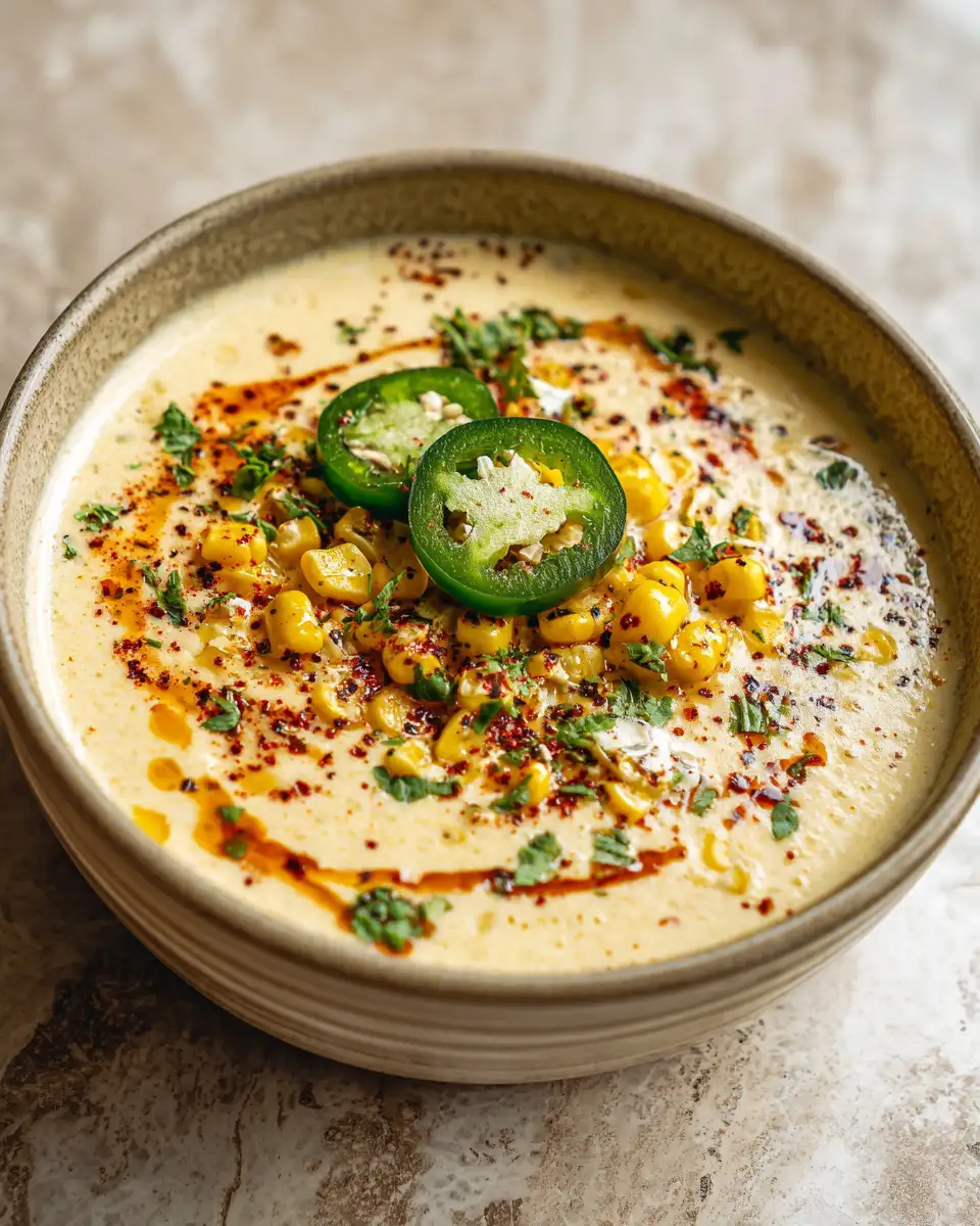 Creamy Mexican Street Corn Soup with a Spicy Jalapeño Kick - Featured Image