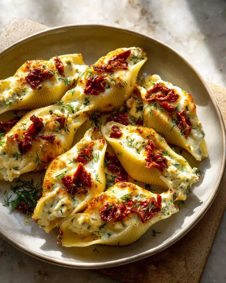 Creamy Sun-Dried Tomato and Ricotta Stuffed Shells Recipe to Savor - Featured Image