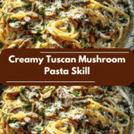 Irresistible Creamy Tuscan Mushroom Pasta Skillet Recipe