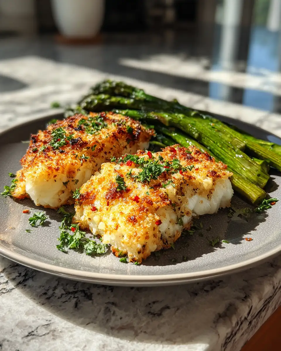 Final dish - Crispy Air Fryer Parmesan Cod That Will Elevate Your Dinner Game