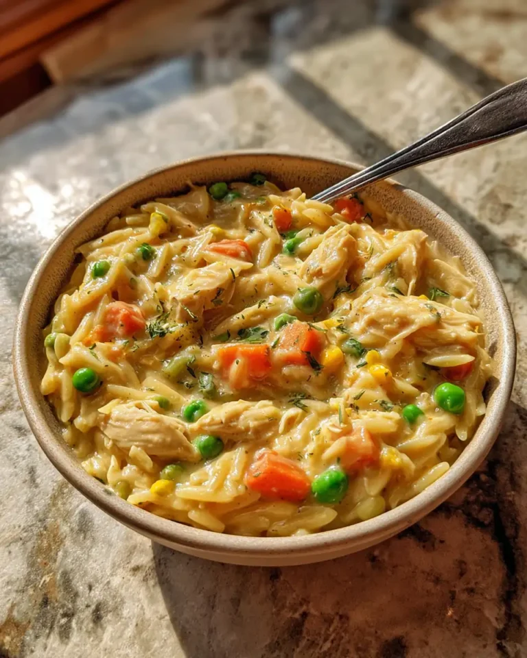 Deliciously Creamy Chicken Pot Pie Orzo Perfect Comfort Food Recipe - Featured Image