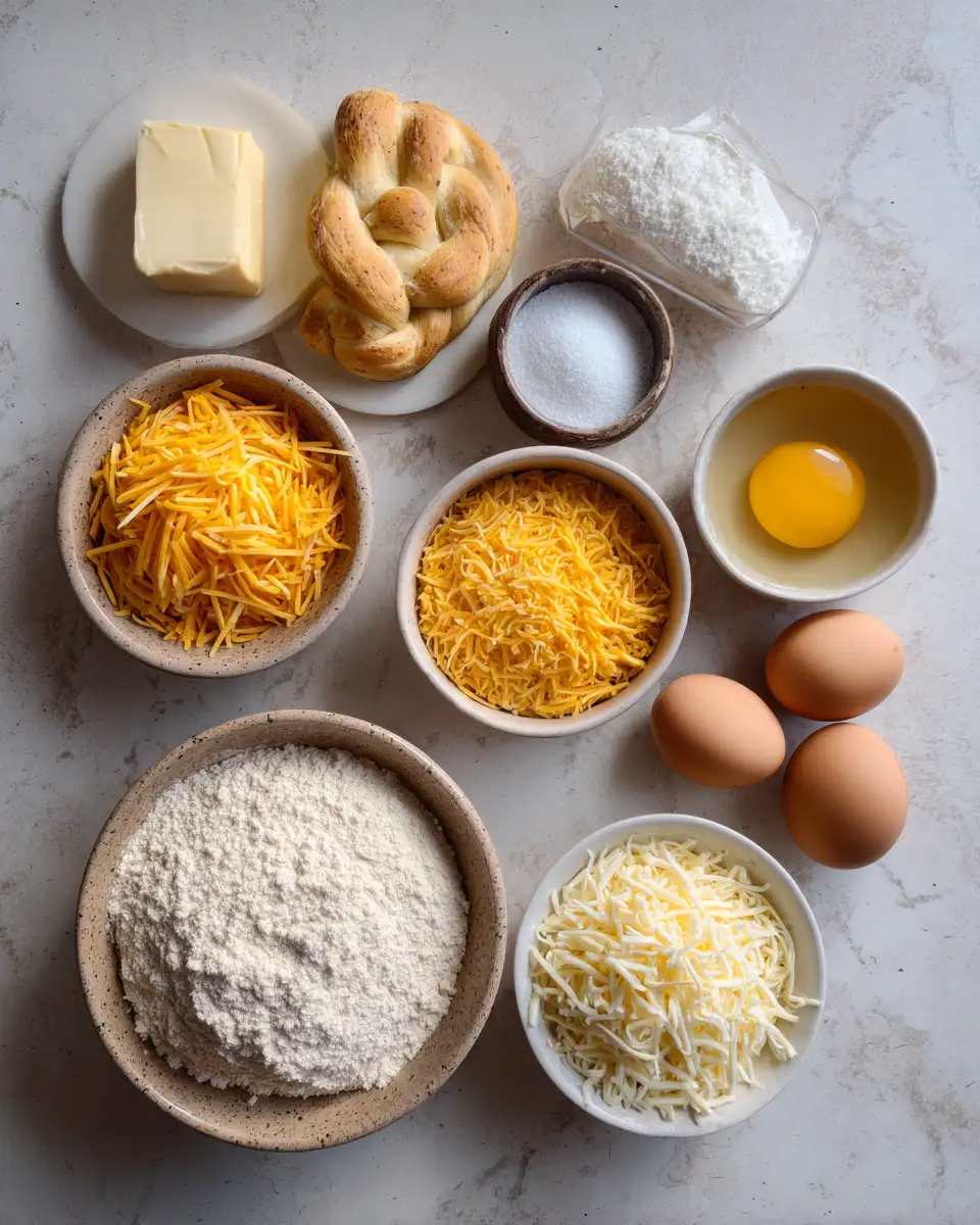 Ingredients for Easy Warm Gooey Cheesy Pretzel Recipe You Can Make at Home