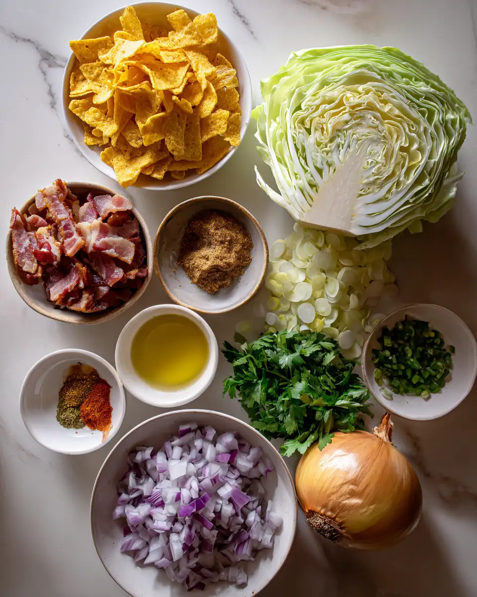 Ingredients for Crunch Into Flavor with Frito Cowboy Cabbage Delight