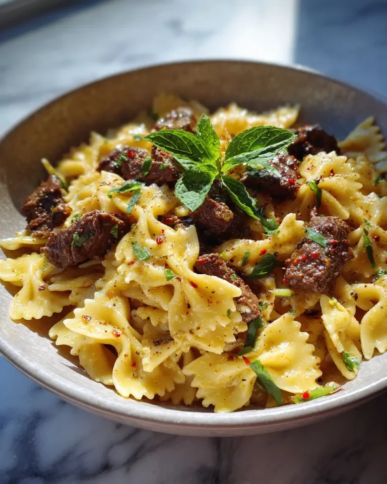 Garlic Butter Bowtie Pasta with Beef Perfection A Flavorful Delight - Featured Image