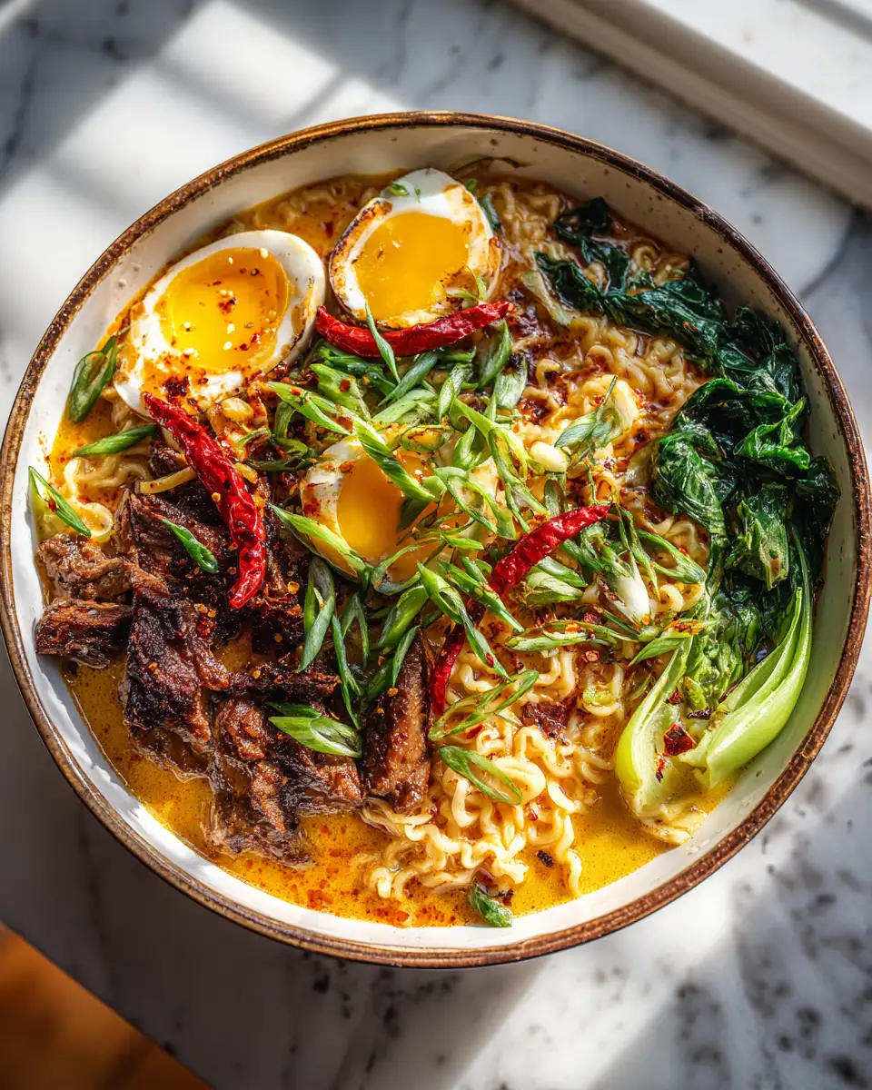 Final dish - Ultimate Garlic Chili Butter Ramen Bowl Recipe You Need to Try