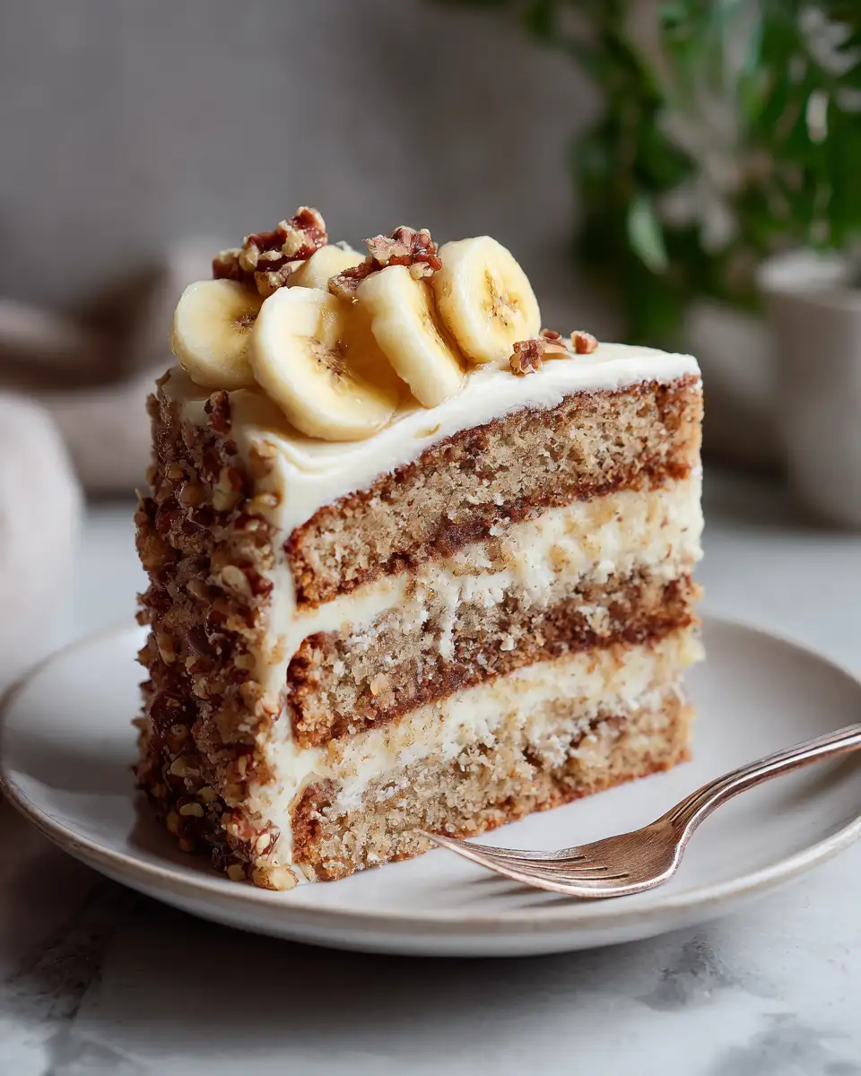 Heavenly Banana Walnut Cream Cake A Slice of Pure Bliss - Featured Image