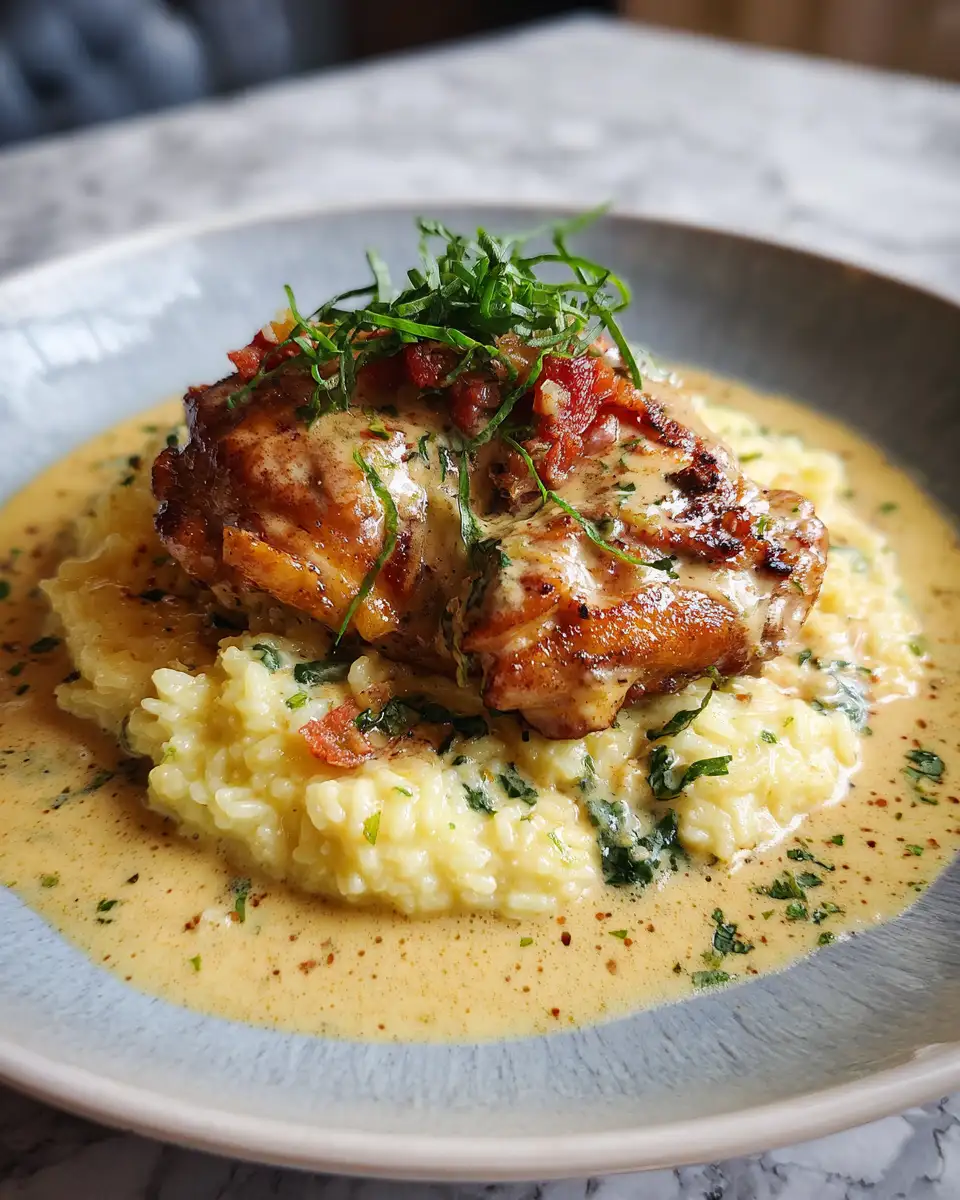 Final dish - Heavenly Smothered Chicken and Creamy Rice Recipe You Need to Try