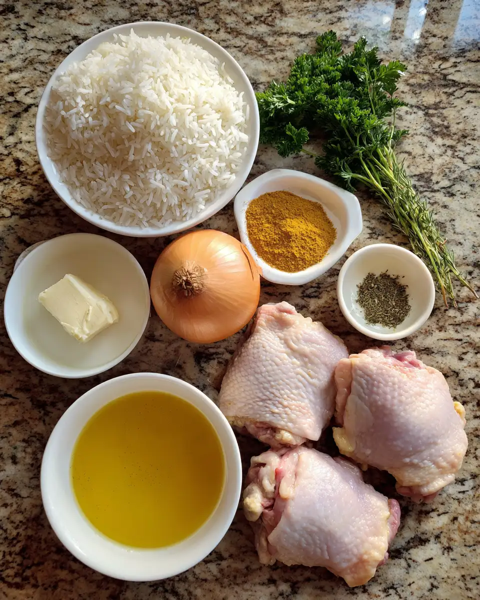 Ingredients for Heavenly Smothered Chicken and Creamy Rice Recipe You Need to Try