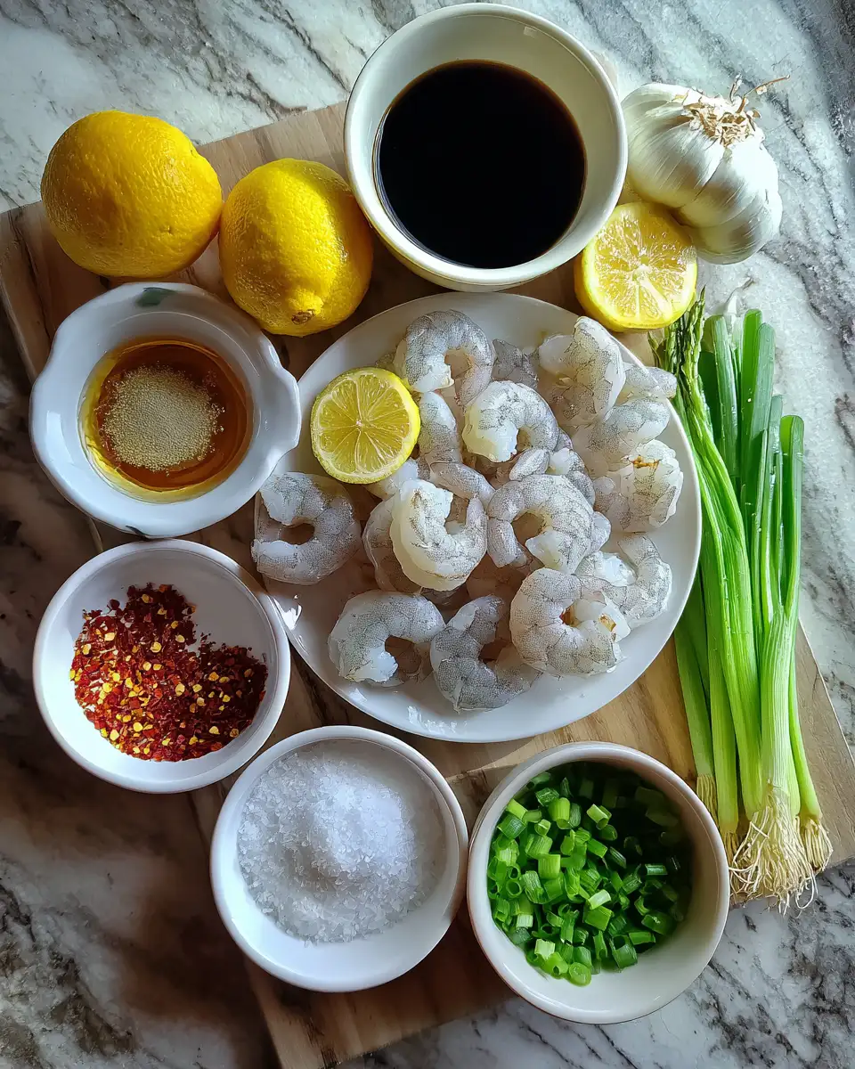 Ingredients for Boost Your Energy with High-Protein Honey Garlic Shrimp Delight