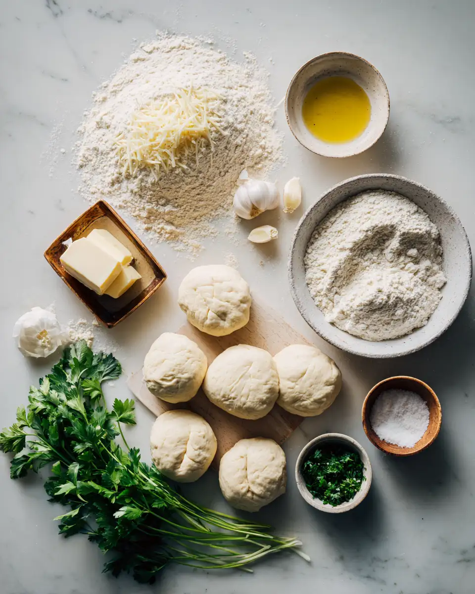 Ingredients for Irresistible Homemade Garlic Parmesan Knots You’ll Crave