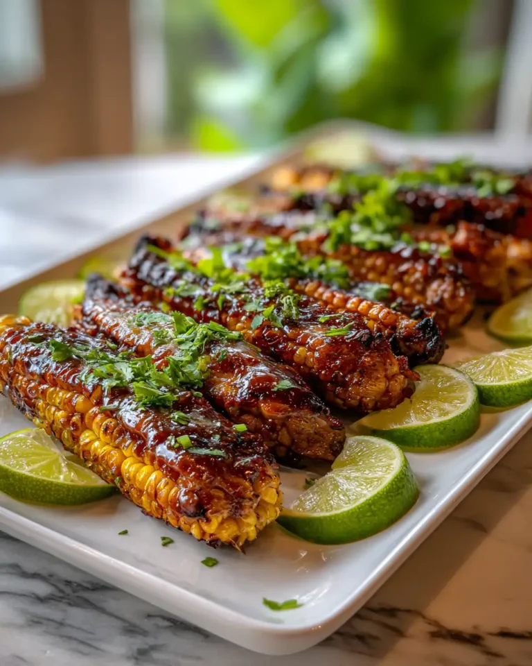 Sweet and Zesty Honey Lime Grilled Corn Ribs Recipe - Featured Image