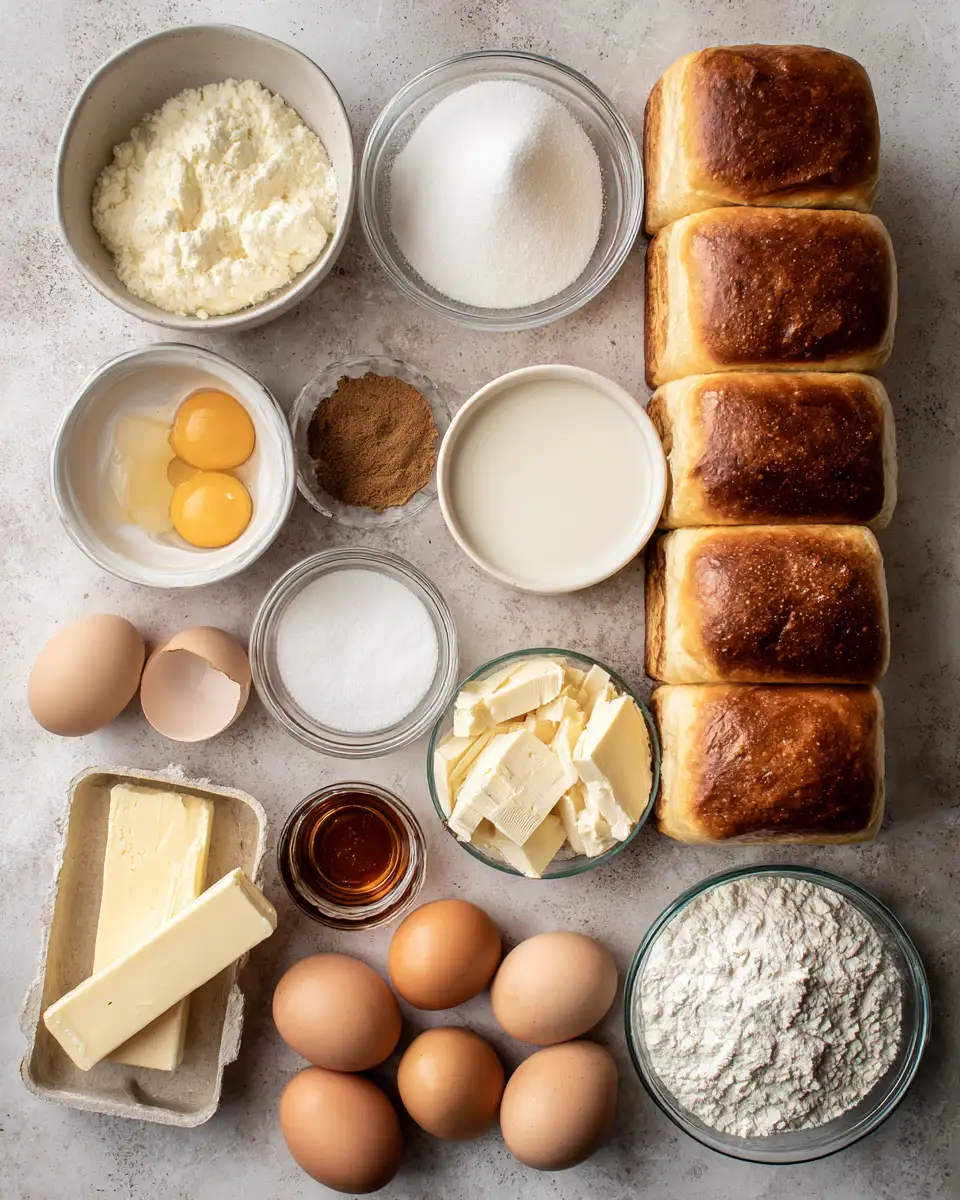 Ingredients for How Can French Toast Use Hawaiian Rolls to Create the Ultimate Sweet Breakfast Delight