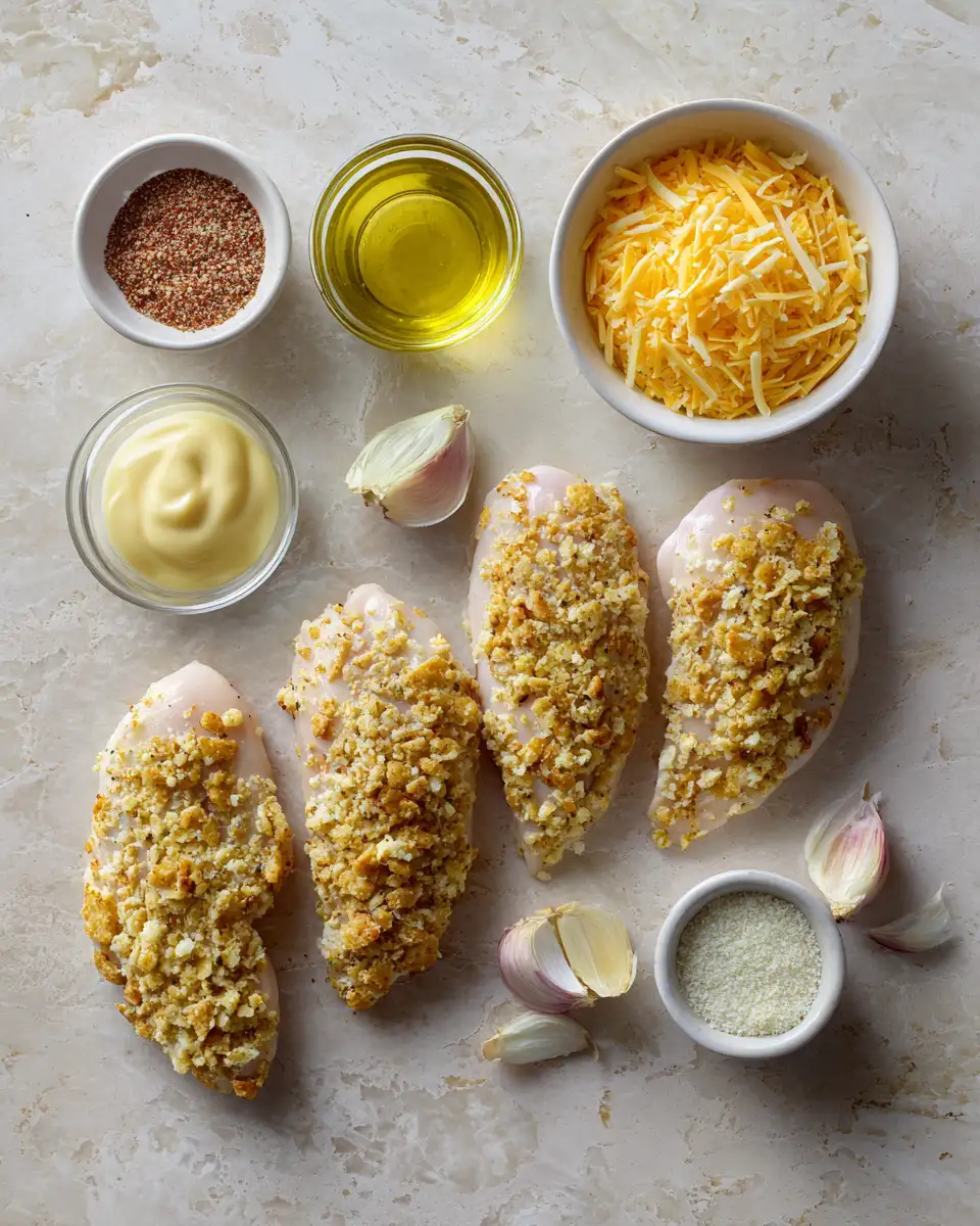 Irresistible Pretzel Chicken with Creamy Mustard Cheddar That Will Steal Your Heart 4 Ingredients for Irresistible Pretzel Chicken with Creamy Mustard Cheddar That Will Steal Your Heart