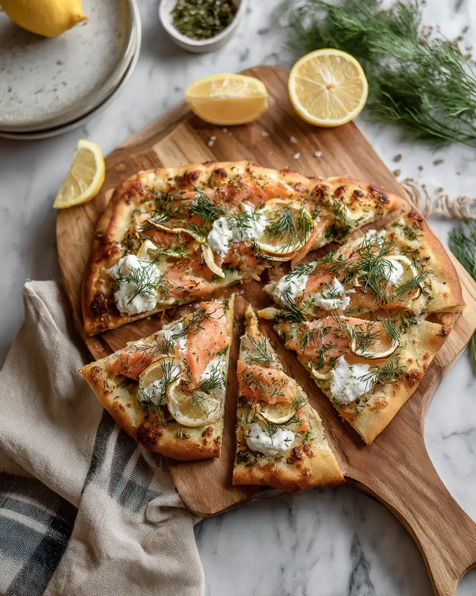 Brighten Your Dinner with Zesty Lemon Dill Salmon Flatbread - Featured Image
