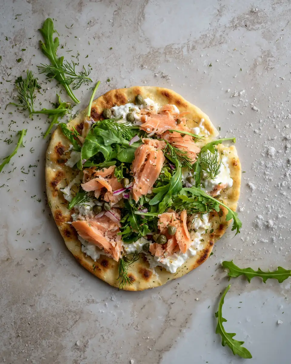 Ingredients for Brighten Your Dinner with Zesty Lemon Dill Salmon Flatbread