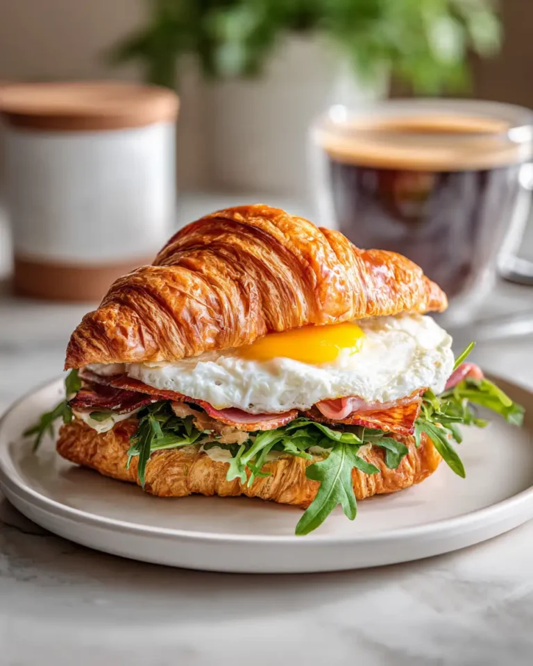 Wake Up to Sweet and Savory Bliss with the Maple Mustard Croissant Breakfast Sandwich - Featured Image