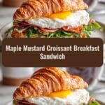 Wake Up to Sweet and Savory Bliss with the Maple Mustard Croissant Breakfast Sandwich