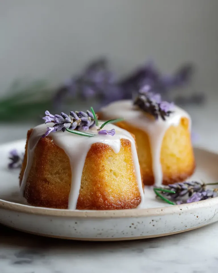 Irresistible Mini Lemon Cakes With Lavender Glaze That Brighten Every Bite - Featured Image
