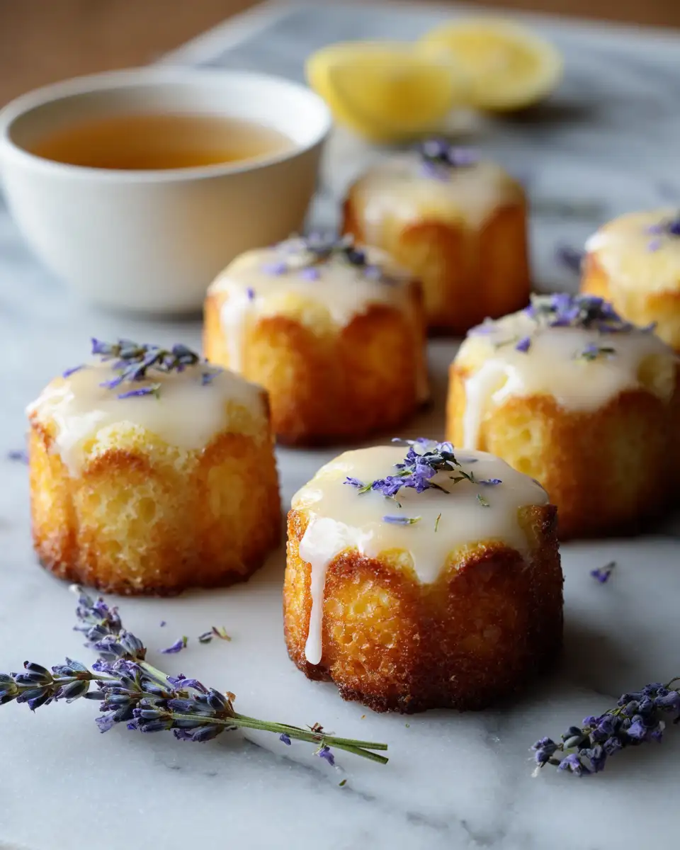 Final dish - Irresistible Mini Lemon Cakes With Lavender Glaze That Brighten Every Bite