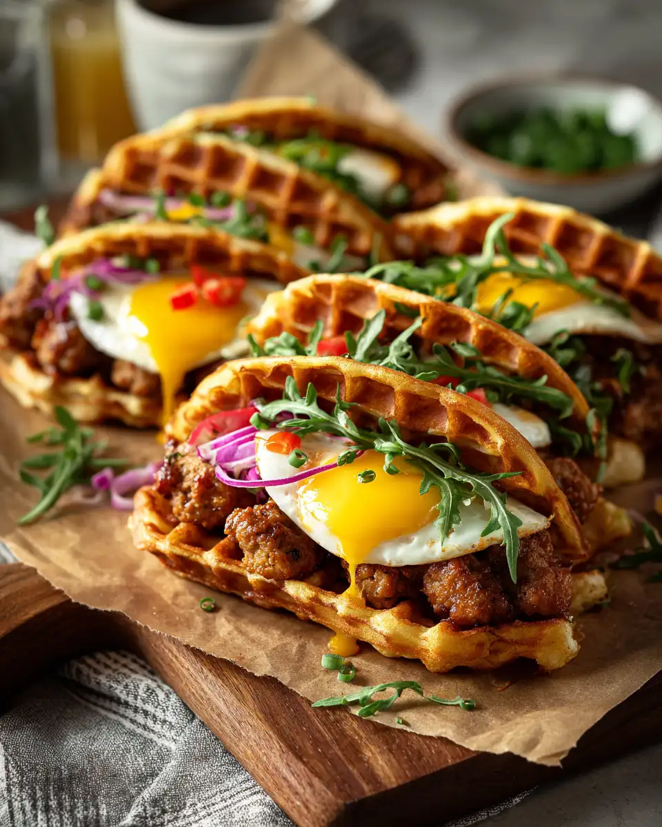 Mini Sausage and Egg Waffle Tacos The Ultimate Breakfast Game Changer