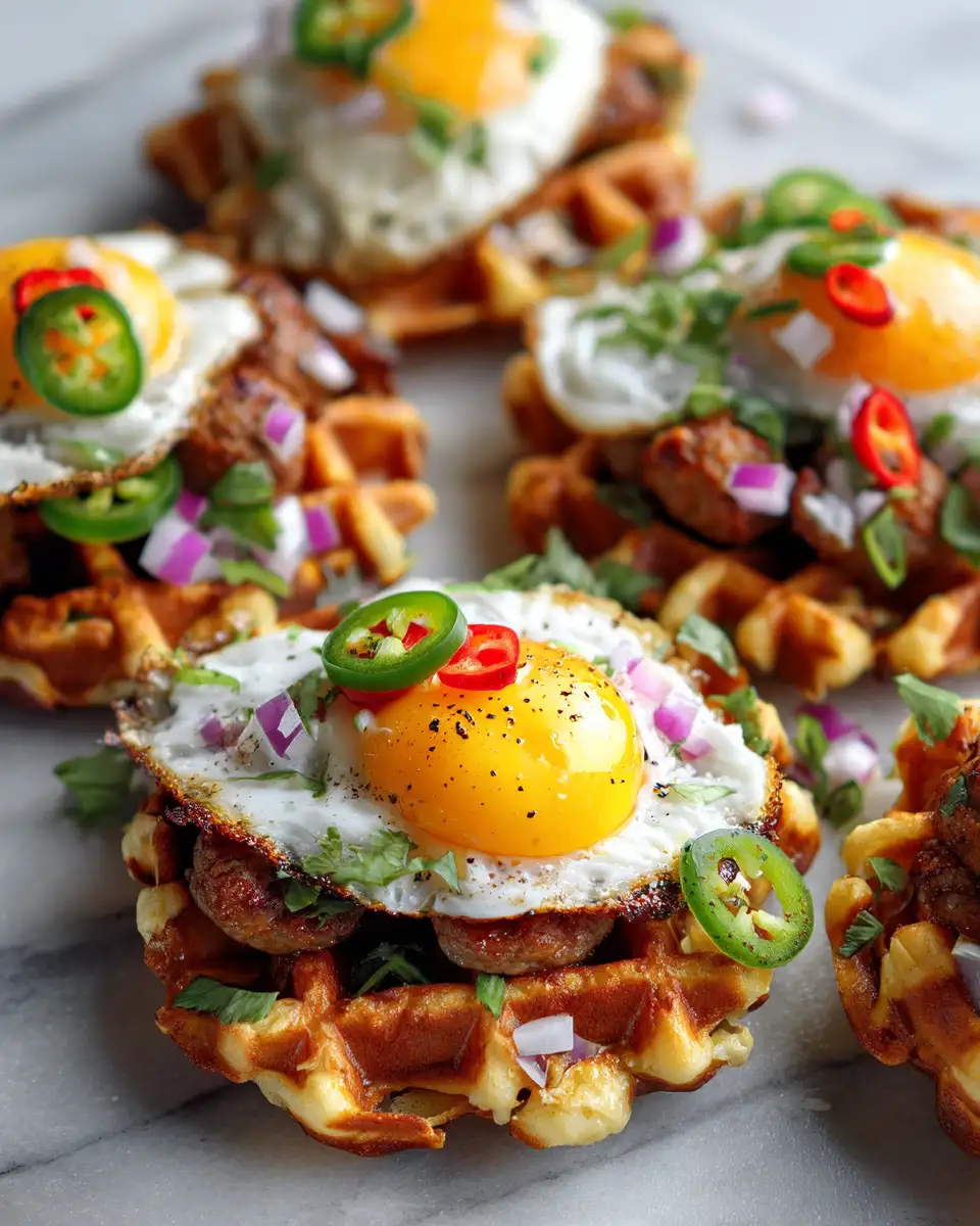 Final dish - Mini Sausage and Egg Waffle Tacos The Ultimate Breakfast Game Changer