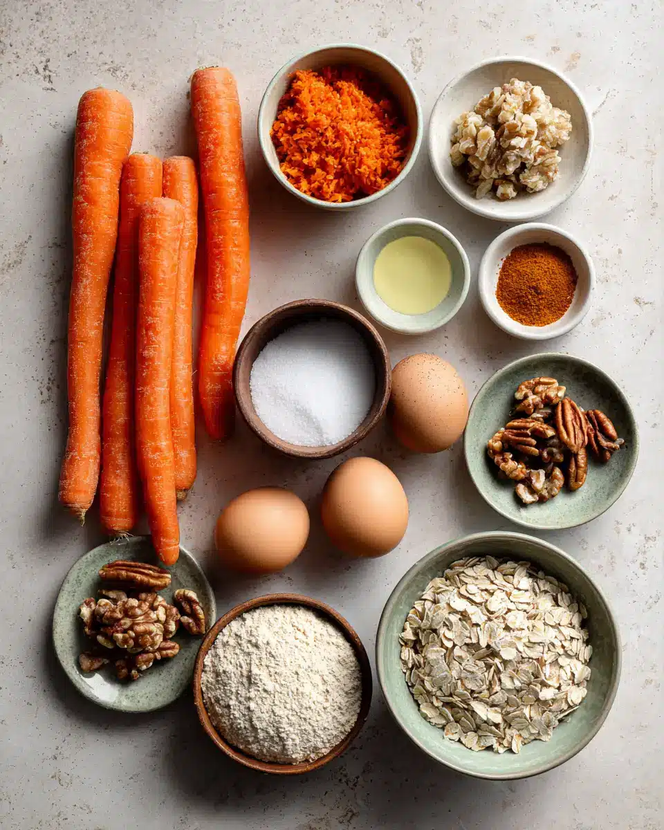 Ingredients for Deliciously Healthy No Sugar No Flour Carrot Cake Recipe