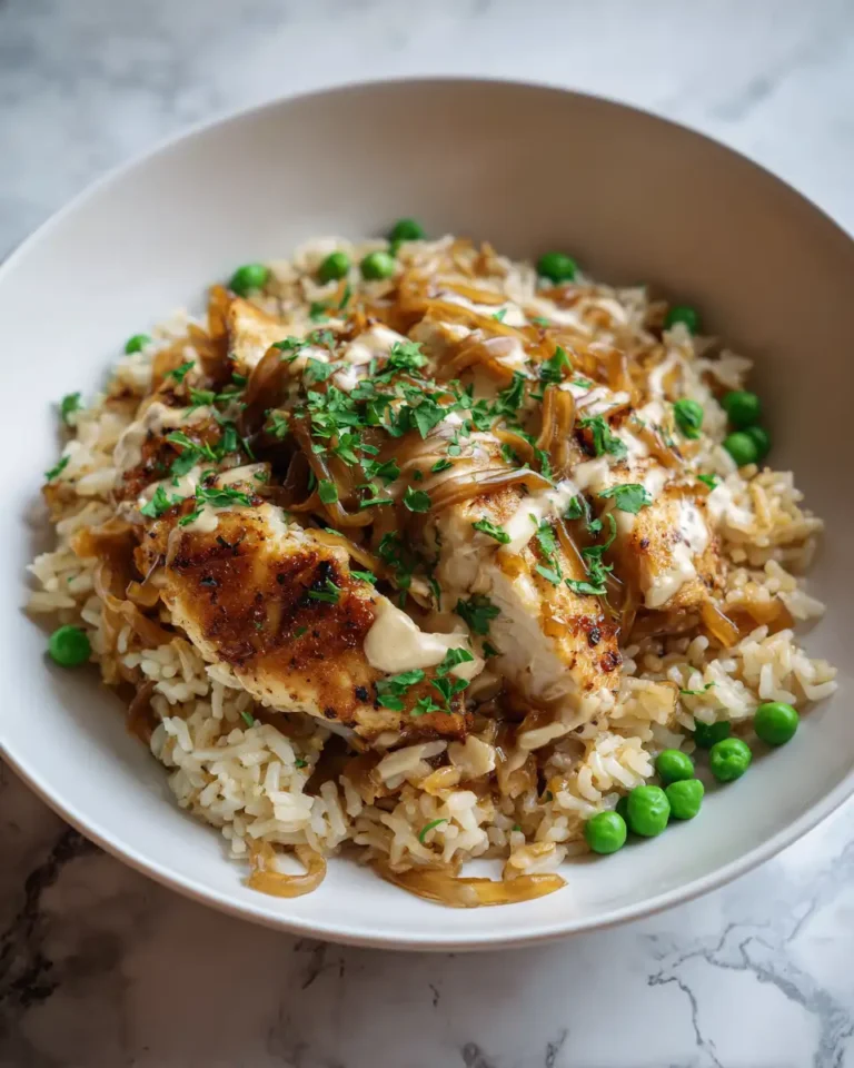 One-Pot French Onion Chicken Rice Dinner Recipe You’ll Love - Featured Image