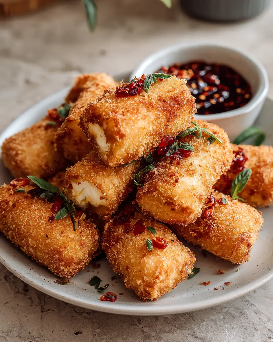 Oven-Fried Feta Rolls with Spicy Chili Honey That Will Ignite Your Taste Buds - Featured Image